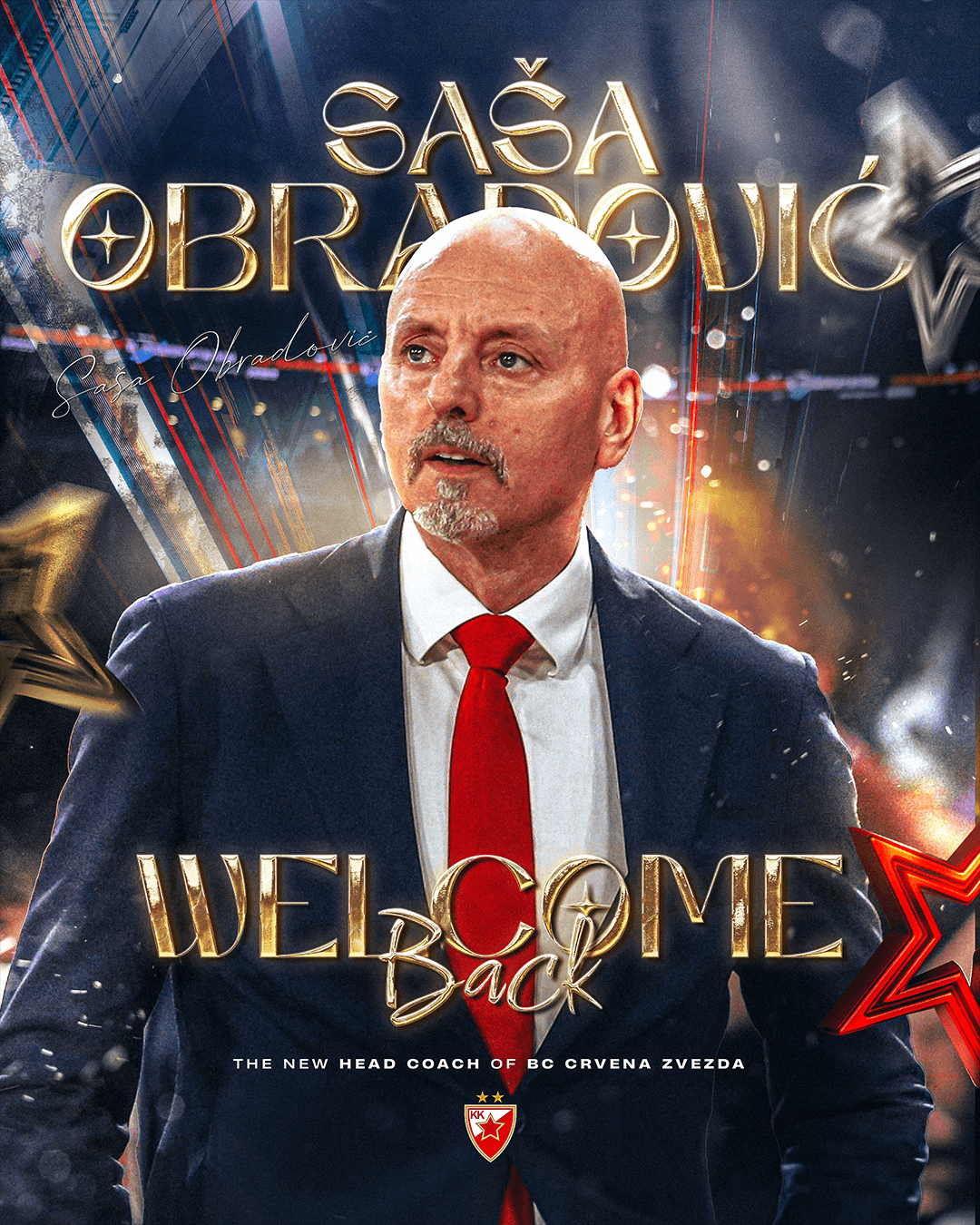 Saša Obradović novi trener KK Crvena zvezda Meridianbet