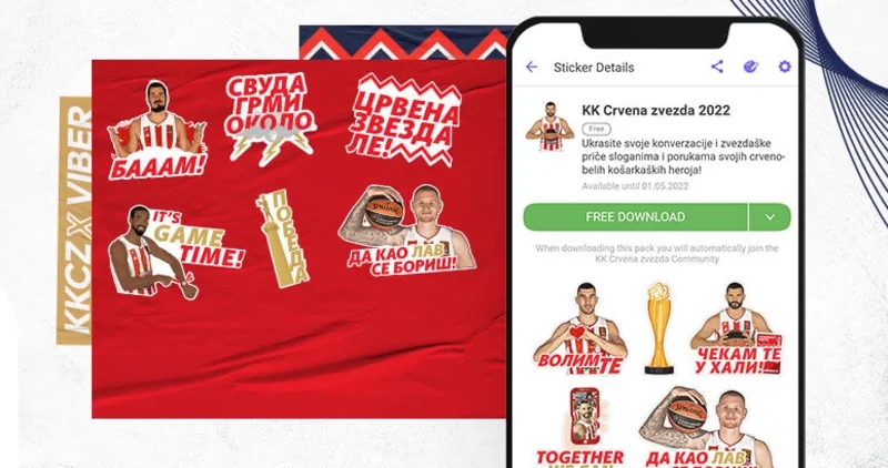 Novi Vajber stikeri KK Crvena zvezda!