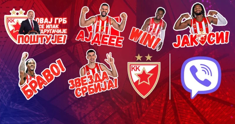 Zvanični paket VAJBER STIKERA KK Crvena zvezda mts je stigao!