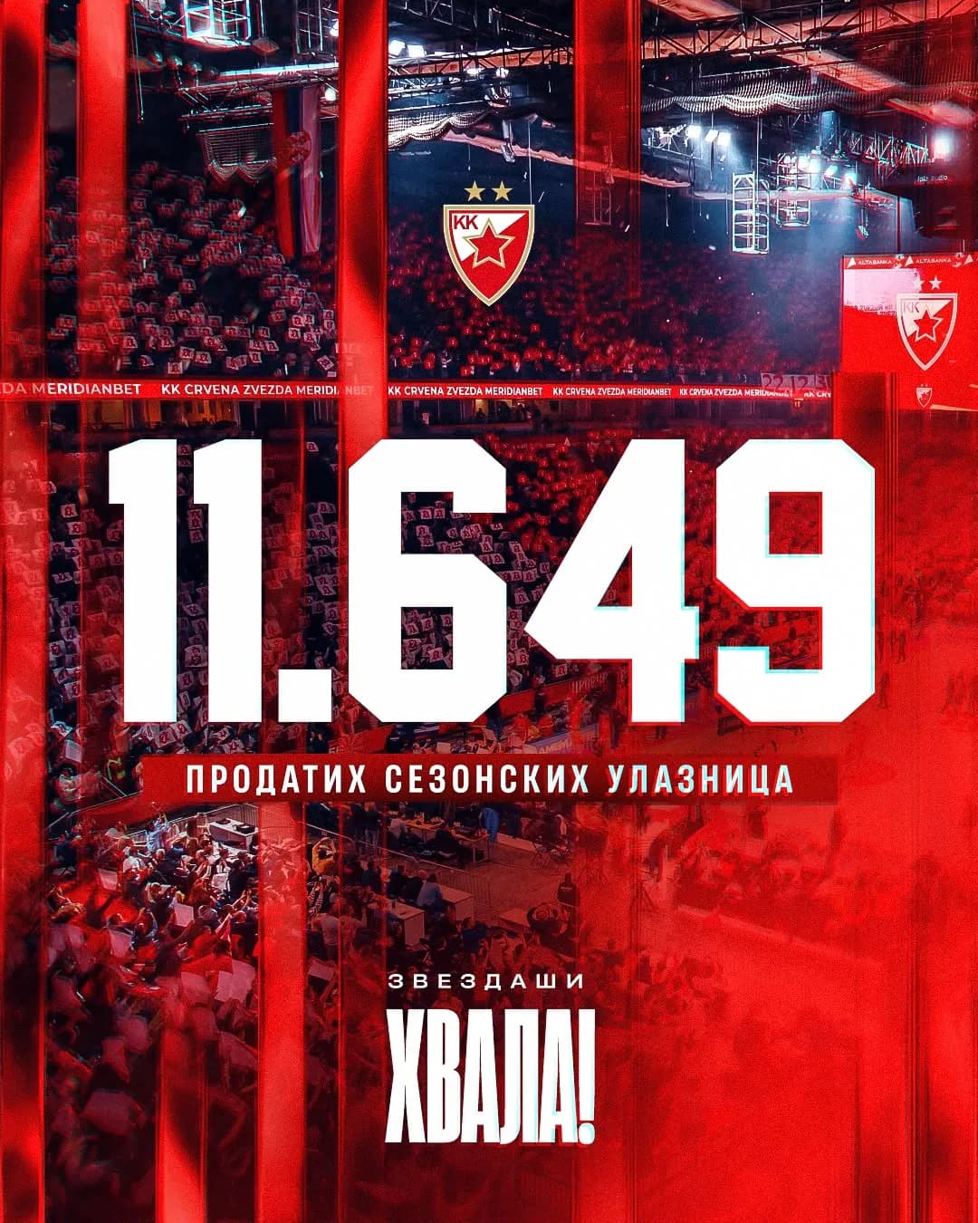 Zvezdaši hvala na poverenju - 11.649! Prodaja dnevnih karata za Žalgiris počinje u utorak