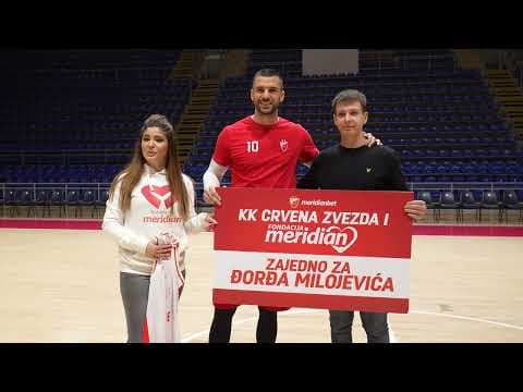 KK Crvena zvezda i fondacija Meridianbet zajedno za Đorđa Milojevića! /VIDEO/