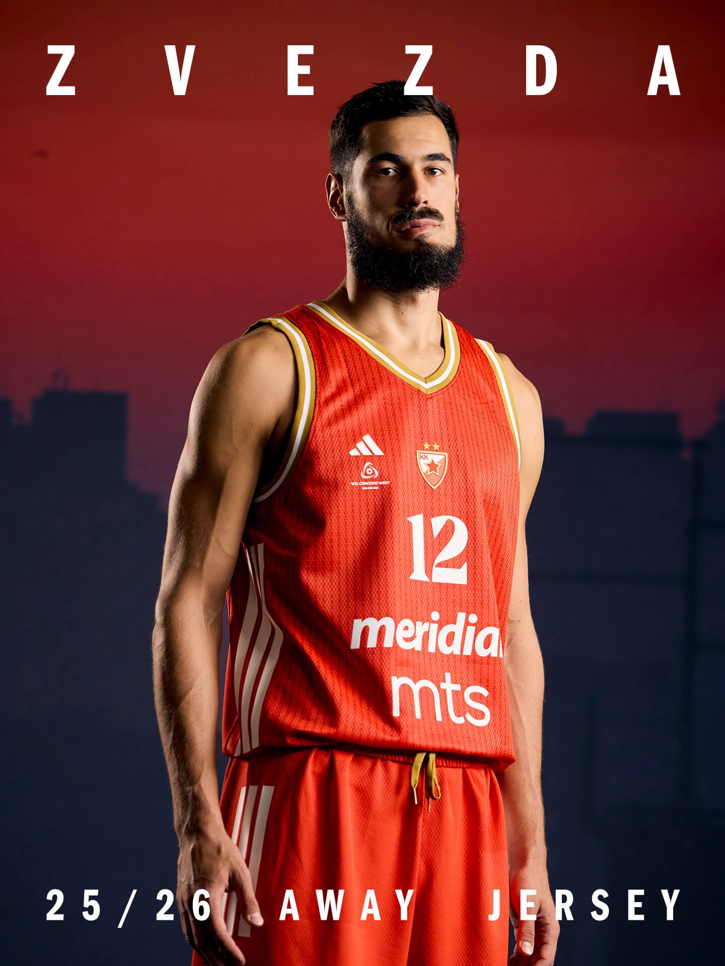 GOSTUJUĆI DRES KK CRVENA ZVEZDA MERIDIANBET (2025-2026)
