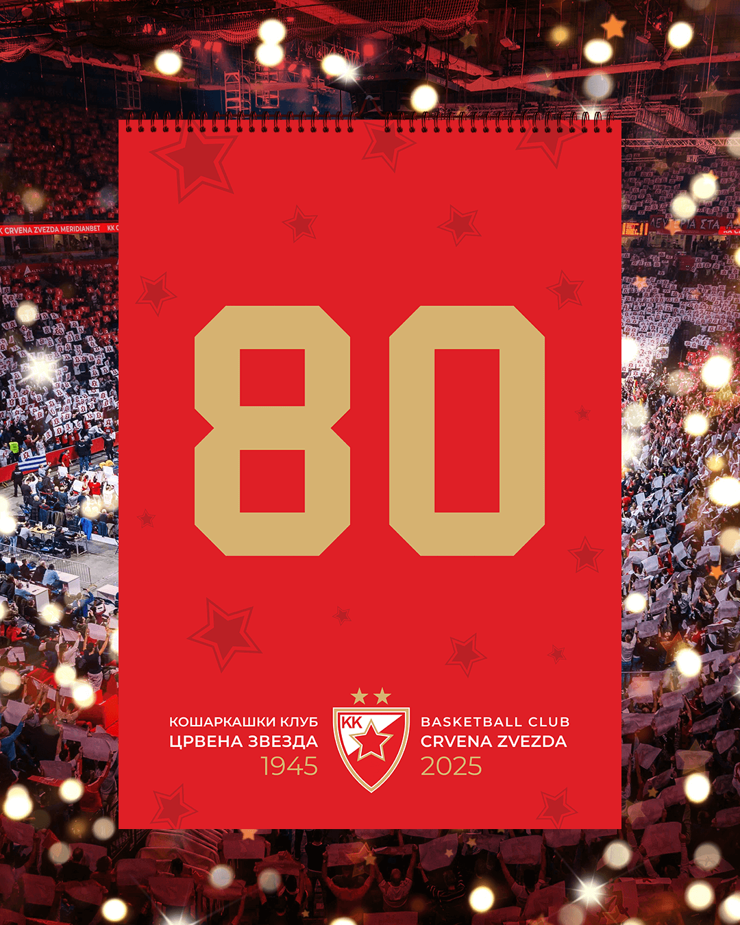 KALENDAR KK CRVENA ZVEZDA MERIDIANBET ZA 2025. GODINU U PRODAJI!