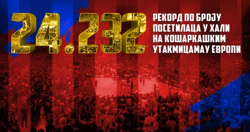 24.232 rekord Crvene zvezde i evropske klupske košarke i dalje traje
