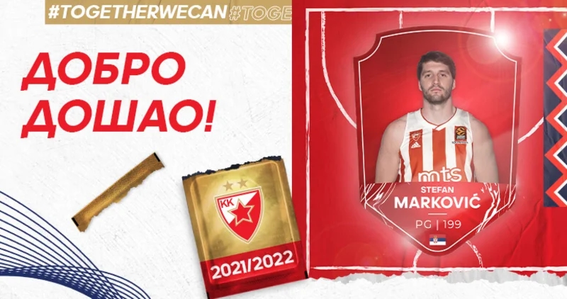 Stefan Marković novo pojačanje Crvene zvezde mts!