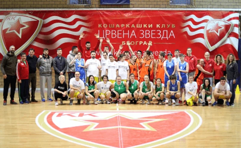 Ristić i Dobrić na treningu Specijalne Olimpijade Srbije